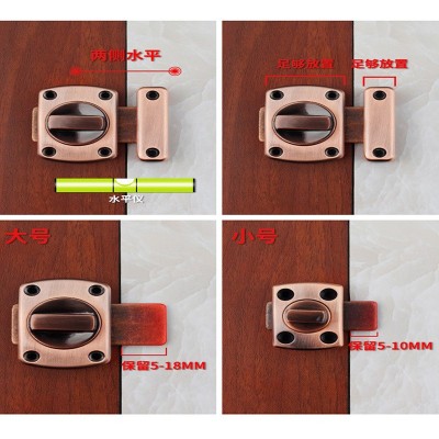 鋅合金小插銷加厚木門左右搭扣卡扣栓彈簧門閂明裝鎖扣 門鎖批發